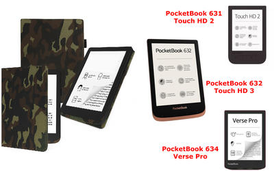 Чехол CRAYTON для PocketBook 631, 632, 634 – стиль, защита, цвет Xaki TM