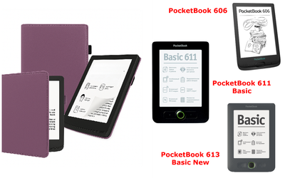 Чохол CRAYTON для PocketBook 606, 611, 613 — стиль, захист, колір Purple