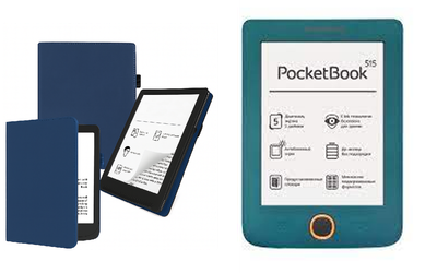 Чехол CRAYTON для PocketBook Mini PB515 – стиль, защита, цвет Blue TM