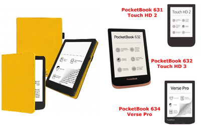 Чехол CRAYTON для PocketBook 631, 632, 634 – стиль, защита, цвет Yellow