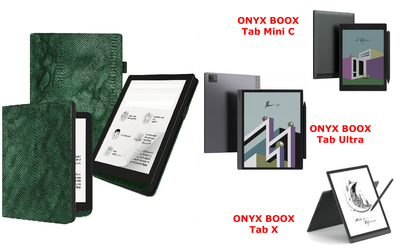 Чехол CRAYTON для ONYX BOOX Tab Mini C, Tab Ultra, Tab X – стиль, защита, цвет Green Snake
