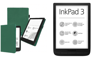 Чехол CRAYTON для Pocketbook Inkpad 3 PB740 – стиль, защита, цвет Green