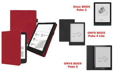 Чохол CRAYTON для Onyx BOOX Poke 3, Poke 4 Lite, Poke 5 — стиль, захист, колір Bordo