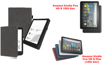 Чехол CRAYTON для Amazon Kindle Fire HD 8 10th Gen, Fire HD 8 Plus (10th Gen) – стиль, защита, цвет Gray