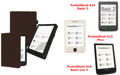 Чехол CRAYTON для PocketBook 614, 615, 616 – стиль, защита, цвет Braun