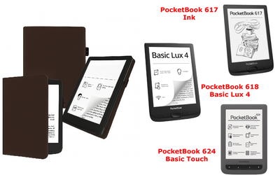 Чехол CRAYTON для PocketBook 617, 618, 624 – стиль, защита, цвет Braun