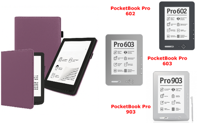 Чехол CRAYTON для PocketBook Pro 602, 603, 903 – стиль, защита, цвет Purple