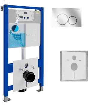 Инсталляция Helmken 38097020 с панелью смыва + звукоизоляция + емкость для ароматаблеток и комплект креплений