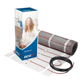 Мат нагрівальний DEVImat 150T, двожильний, 2 кв.м, 300W, 0.5x4м, 230V (140F0447)