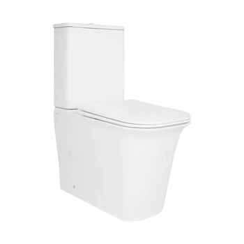 Унітаз компакт Qtap Nando безобідковий з сидінням Soft close QT12221222AW
