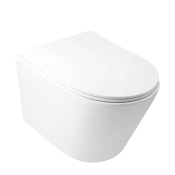 Унітаз підвісний Qtap Swan без обідка Ultra Quiet з сидінням Soft close (QT16335179W)
