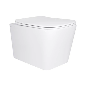 Унітаз підвісний Qtap Tern безобідковий з сидінням Soft close білий (QT17332303AW)