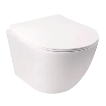 Унітаз підвісний Qtap Jay без обідка Ultra Quiet з сидінням Soft close (QT07335177W)