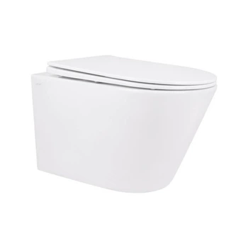 Унітаз підвісний Qtap Swan безобідковий з сідінням Soft close QT16335178W