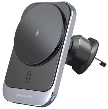 Автодержатель с беспроводной зарядкой Proove Square Magnetic PRO 15W