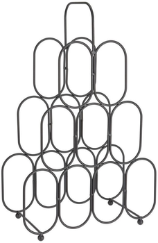 Підставка для вина Home Styling Collection на 9 пляшок металева Чорний 36 x 56 см (8719987632549)