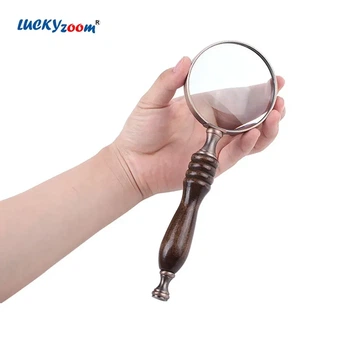 Ручная лупа 10x 70мм Premium Lucky YI02 – увеличительное стекло с ручкой для чтения, пайки, ремонта