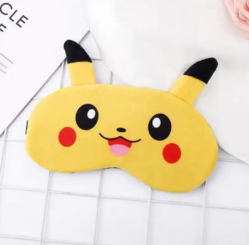 Удобная маска для сна "Пикачу / Pikachu" Повязка на глаза детская. Наглазная маска женская мужская