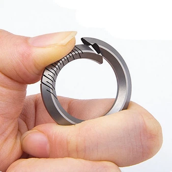 Титановое кольцо для ключей Titanium Rings 31 мм / 1 штука. Титановый брелок CC43-1