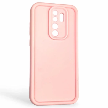 Чехол силиконовый Soft Touch для Xiaomi Redmi Note 8 Pro розовый (Полная защита камеры)