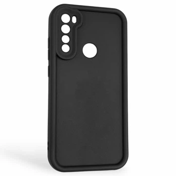 Чехол силиконовый Soft Touch для Xiaomi Redmi Note 8 черный (Полная защита камеры)