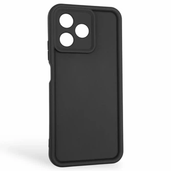 Чехол силиконовый Soft Touch для Realme Note 50 черный (Полная защита камеры)