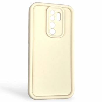 Чехол силиконовый Soft Touch для Xiaomi Redmi Note 8 Pro молочный (Полная защита камеры)