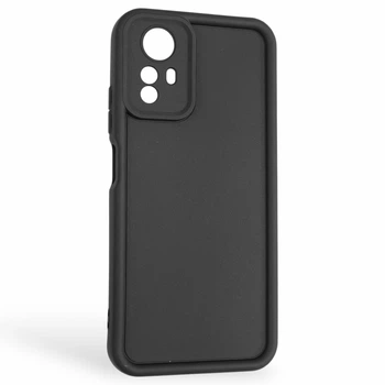 Чехол силиконовый Soft Touch для Xiaomi Redmi Note 12s 4G черный (Полная защита камеры)