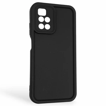 Чохол силіконовий Soft Touch для Xiaomi Redmi 10 чорний (Повний захист камери)