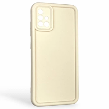 Чехол силиконовый Soft Touch для Samsung Galaxy A51 (SM-A515F) молочный (Полная защита камеры)