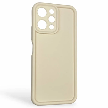 Чехол силиконовый Soft Touch для Xiaomi Redmi 12 молочный (Полная защита камеры)