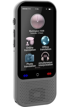 Електронний перекладач Translator S80 Pro, ChatGPT, Переклад 138 мов + 19 офлайн мов, Дисплей 3"