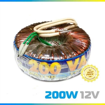 ТОРОИДАЛЬНЫЙ ТРАНСФОРМАТОР "ЭЛСТА" ТТ-200W 12V для освещения мощностью до 200Вт
