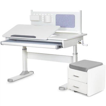 Комплект ErgoKids (S) TH-325 (парта + тумба) накладки сірі / оббивка сіра TH-325 + BD C3_GREY