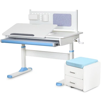Комплект ErgoKids (S) TH-325 (парта + тумба) накладки блакитні / оббивка блакитна TH-325 + BD C3_ BLUE