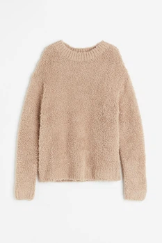 Жіночий джемпер H&M 206614-2 XS(160/80) бежевий (2066140002)