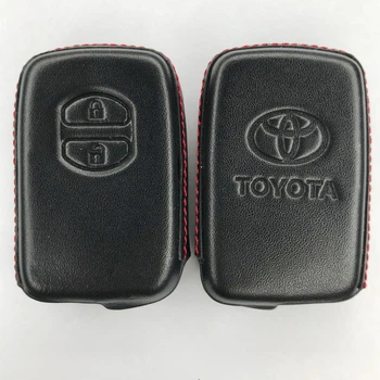 Кожаный чехол для ключа OneCase Toyota RAV4 Corolla Land Tundra Cruiser Cruiser Sequoia Prado Land Hilux Avensis C-HR Camry Yaris Land Auris Proace Cruiser Highlander Verso 200 Black