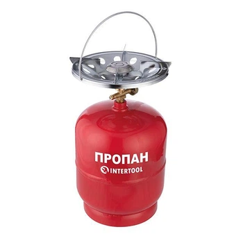 Комплект газовий (Газовий балон + пальник) кемпінговий 8 л. INTERTOOL GS-0008