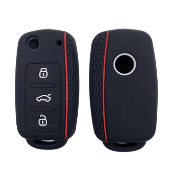 Силиконовый чехол для ключа OneCase Skoda Rapid Enyaq Kodiaq Kamiq Fabia Superb Karoq Octavia Scala Black