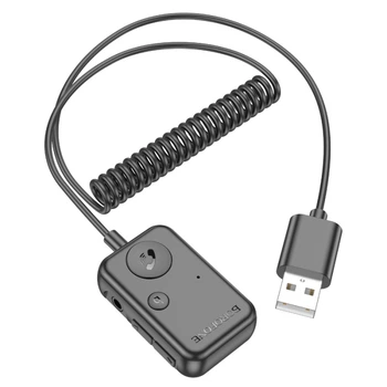 Автомобильный FM-трансмиттер Borofone Bluetooth модулятор беспроводной Hands Free AUX (AA0374)