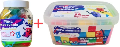 Набір для ліплення DGT Мікс аксесуарів + Clay Anyway Мега ліплення (4820266221904/4820266222413)