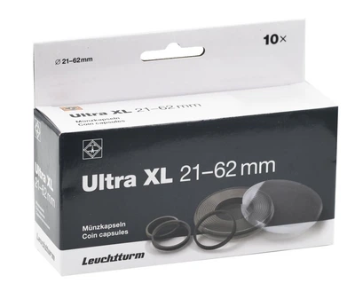 Капсулы для монет 21-62 мм. (10 штук) Ultra XL Leuchtturm