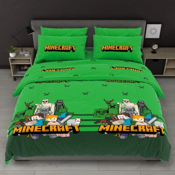 Дитячий полуторний комплект 150х220 "Minecraft G" з бязі
