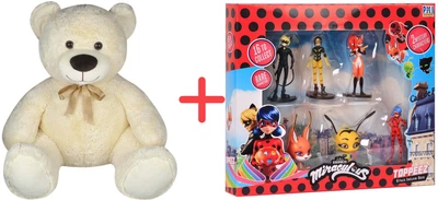 Набор Подарочная игрушка Inka Toys Медведь Мика 48х43х52 см + Фигурки-топеры Miraculous Lady Bug Deluxe 8 шт (4820266221157/7290117582558)