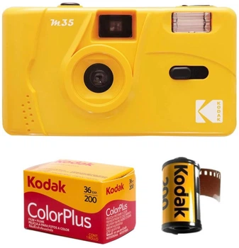 Пленочный фотоаппарат Kodak M35 желтый / пленка Kodak Color Plus