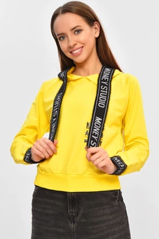 Кофта подростковая для девочки желтого цвета Fashion рост 164 (207504)