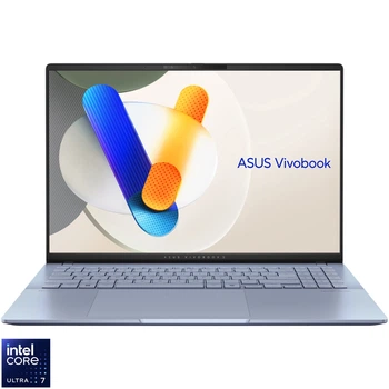 Ноутбук ASUS Vivobook S16 S5606CA Intel® Core™ Ultra 7 255H до 5, 1 ГГц, 16'', 3K, OLED, 120 Гц, 16 ГБ LPDDR5X, 1 ТБ SSD, Intel® Arc™, Windows 11 Pro, Mist Blue