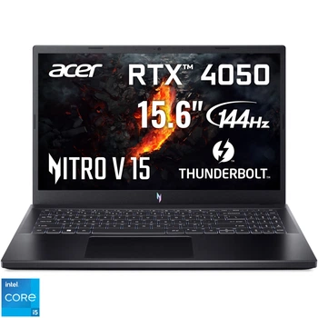 Игровой ноутбук Acer Nitro V15 ANV15- 51 Intel® Core™ i5- 13420H до 4, 60 ГГц, 15, 6 дюйма, Full HD, IPS, 144 Гц, 16 ГБ DDR5, 512 ГБ SSD, NVIDIA® GeForce RTX™ 4050 6 ГБ GDDR6, черный
