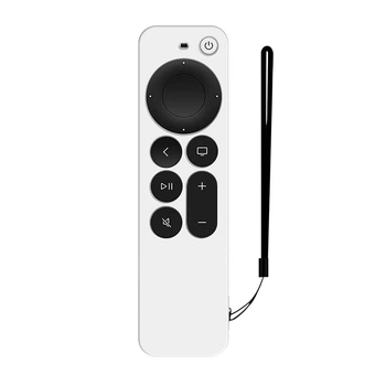 Силиконовый чехол для пульта Apple TV 4K 2021 (2-е поколение) Белый