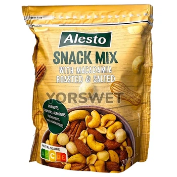 Суміш смажених солоних горіхів із макадамією Alesto Snack Mix 200 г (0621)